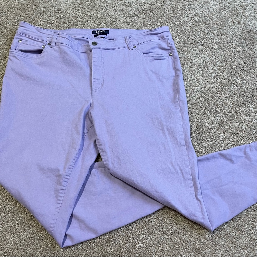 BOGO FREE - plus size lavender Chaps ankle pants